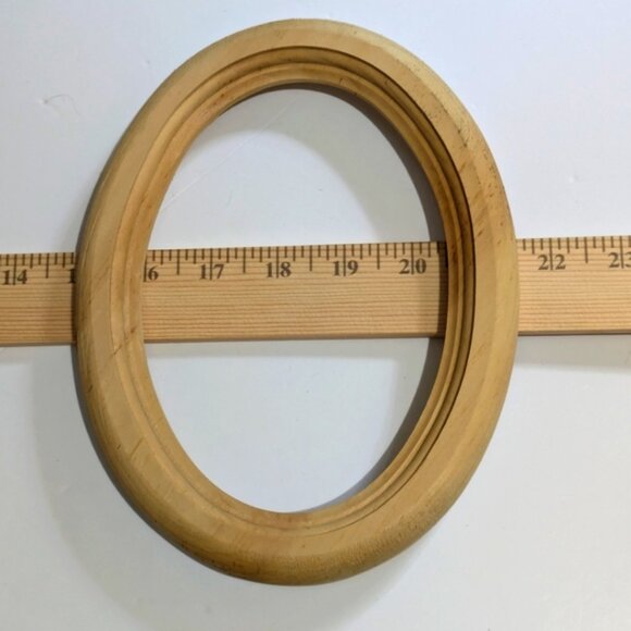 2 Natural Wood Oval Frames Arts & Craft Supplies Decorative CrOne Sizes-stitch - Picture 9 of 9